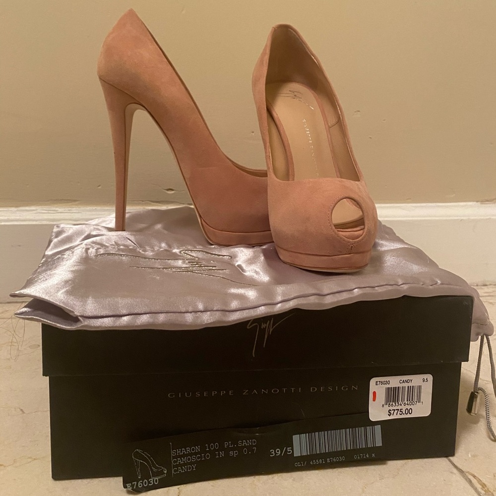 Authentic Giuseppe Zanotti Sharon Peep Toe Pumps